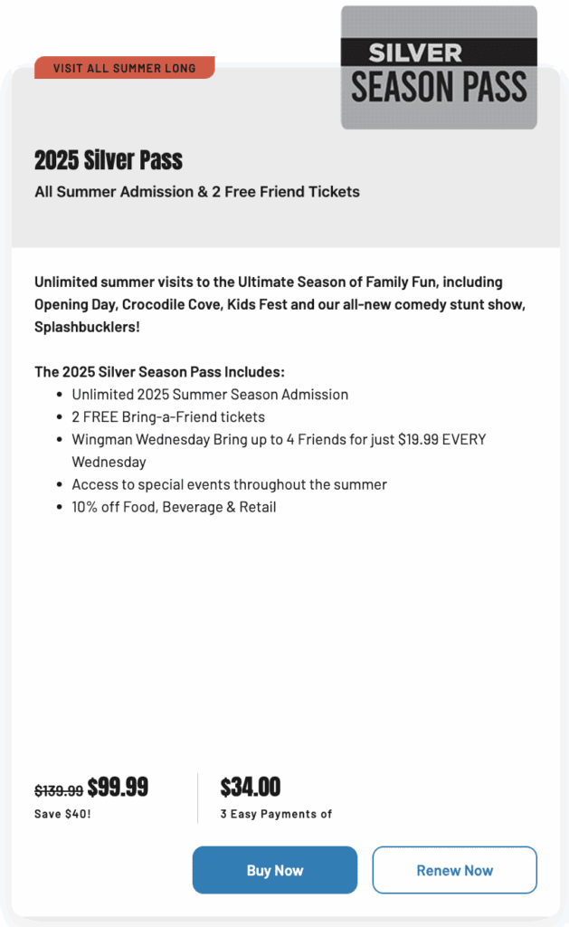 lake compounce silver pass