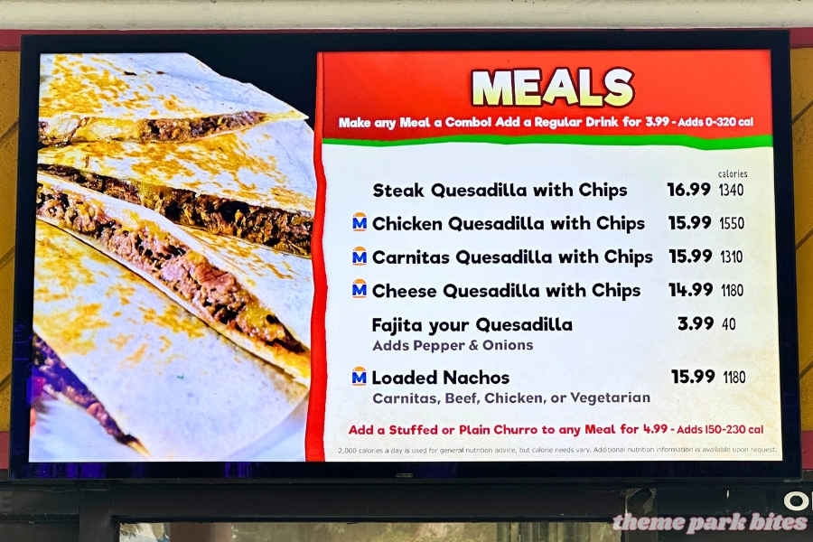 Casa de Quesadillas / Cerveza Bar theme park bites