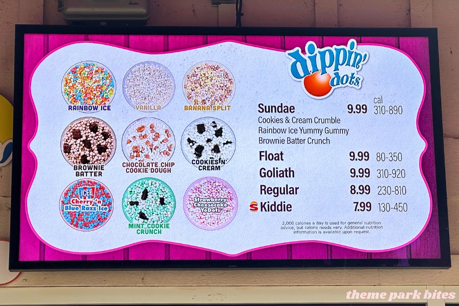 Dippin' Dots Six Flags Great Adventure theme park bites