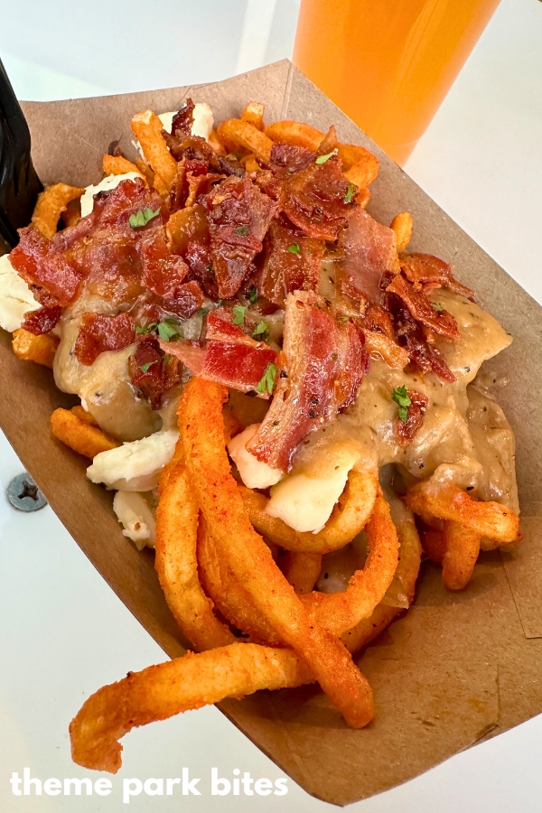 universal orlando candied bacon and onion poutine mardi gras