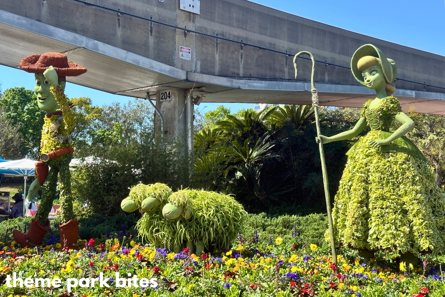 epcot flower and garden topiaries toy story