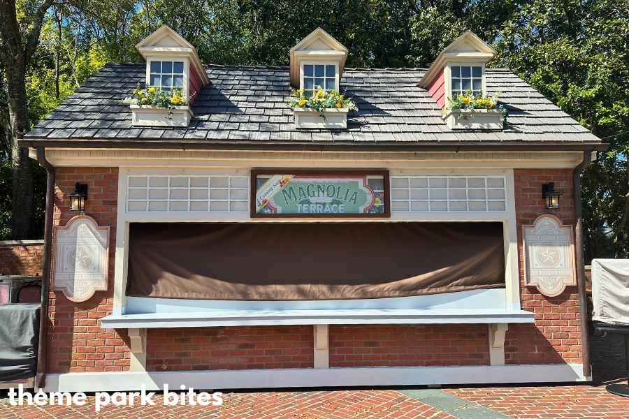 epcot flower and garden outdoor kitchen magnolia terrace