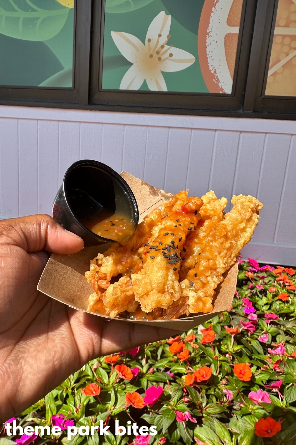 orange sesame tempura shrimp flower and garden festival epcot 2024