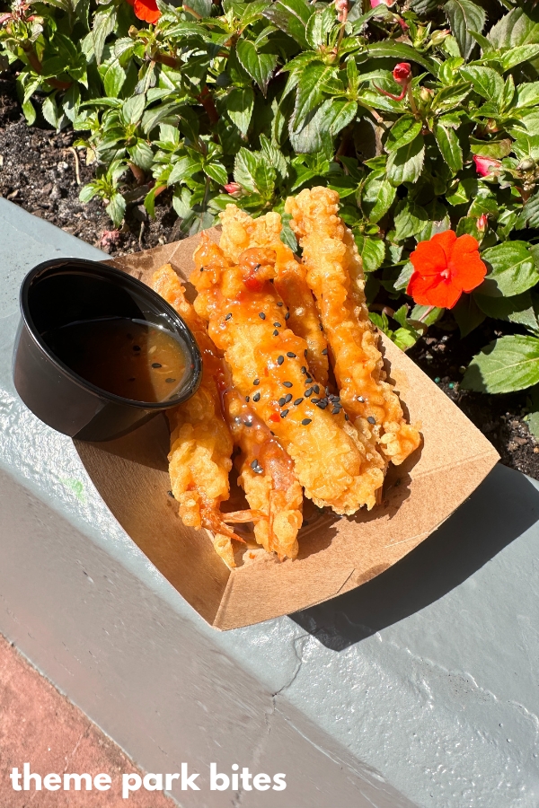 the citrus blossom orange sesame tempura shrimp flower and garden festival epcot