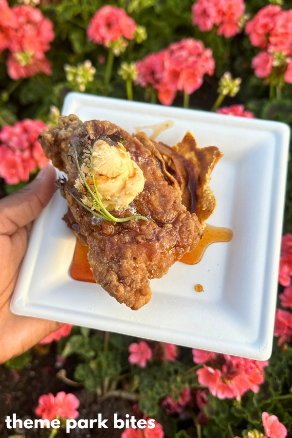 the honey bee-stro chicken and waffles flower and garden festival epcot